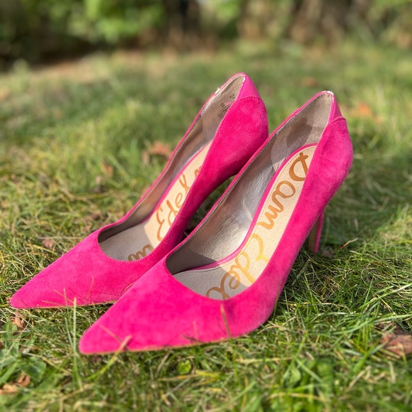 Pointed Toe Pump Suede High Heels 6 Pink - Picture 2 of 15